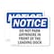 Signmission No Parking In Front Of Loading Dock OSHA Notice Sign, Plastic, 14in W x 10in L, 2PK OS-2PACK-NS-P-1014-L-16159 - alternate 1